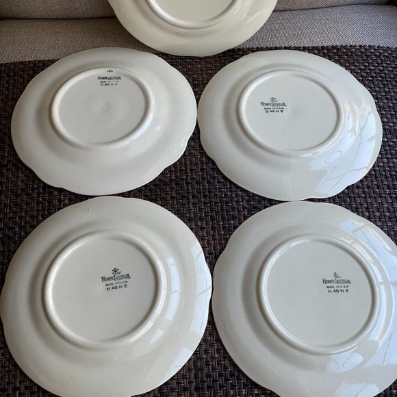 Vintage Homer Laughlin SPRINGTIME, Virginia Rose Shape, Set of 5 Dessert 6 1/2" - Picture 4 of 8